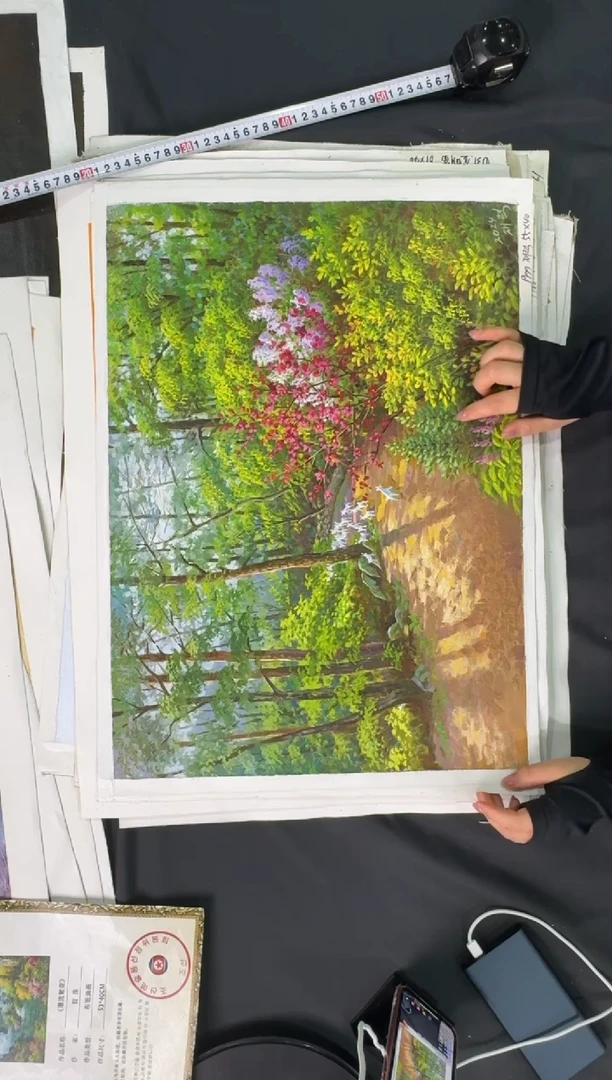 油画【新品含装裱】朝鲜画家原创手绘油画作品