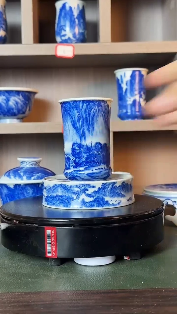 精工青花宋画山水闻香杯