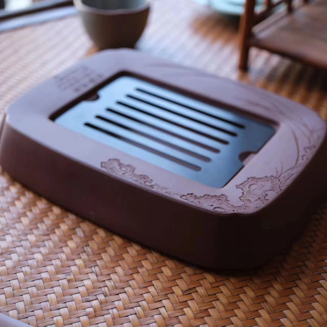 守艺 · “芝蘭”系列 壶承 紫泥 宜兴紫砂壶高端茶器