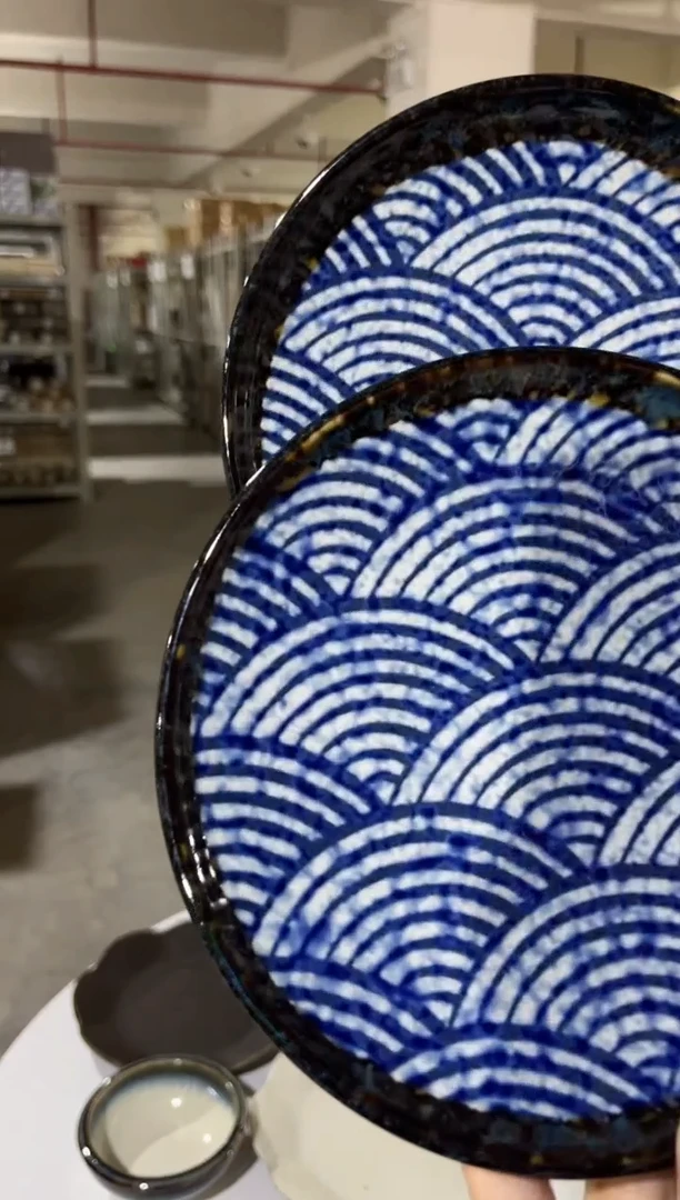 瓷片海波小盘2只装