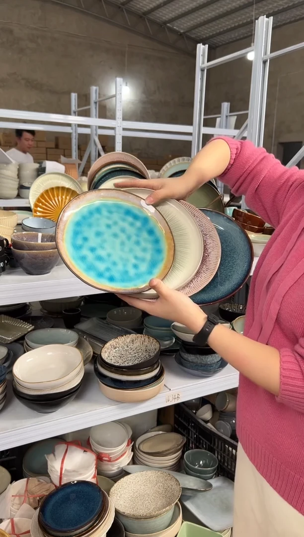 陶瓷外贸尾货瑕疵满20包邮X4小盘8英寸