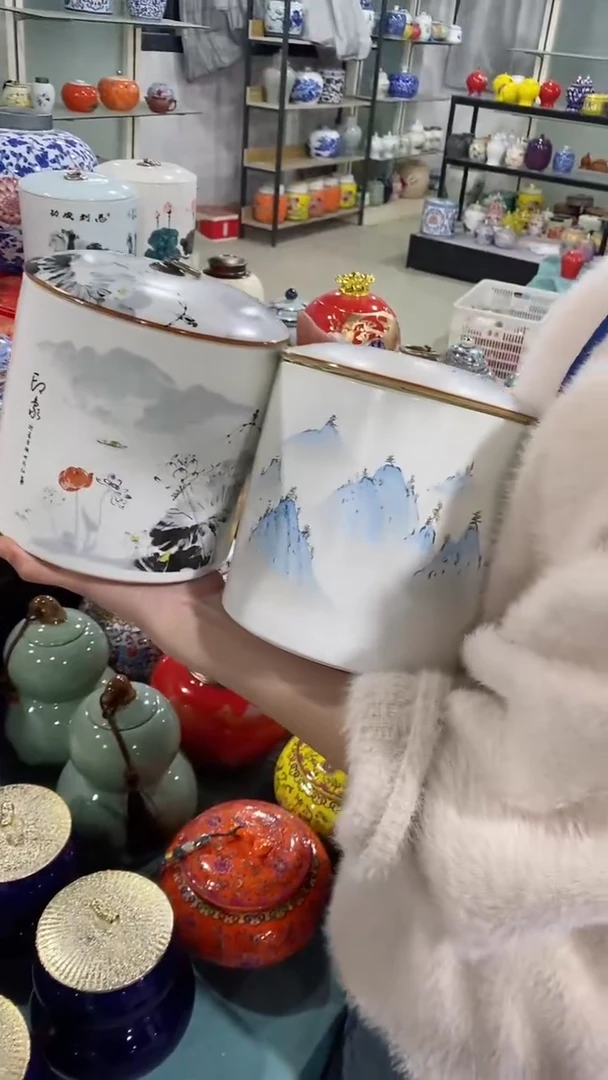 【闪购商品】罐陶瓷茶叶罐存茶罐密封罐