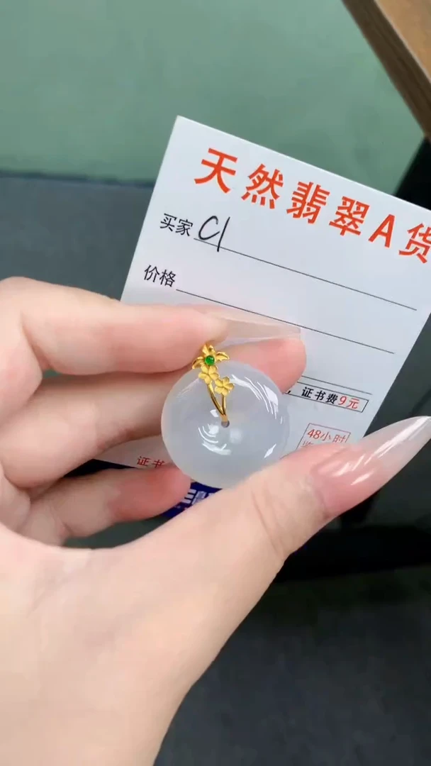 颈饰未镶嵌翡翠天然A货翡翠挂件