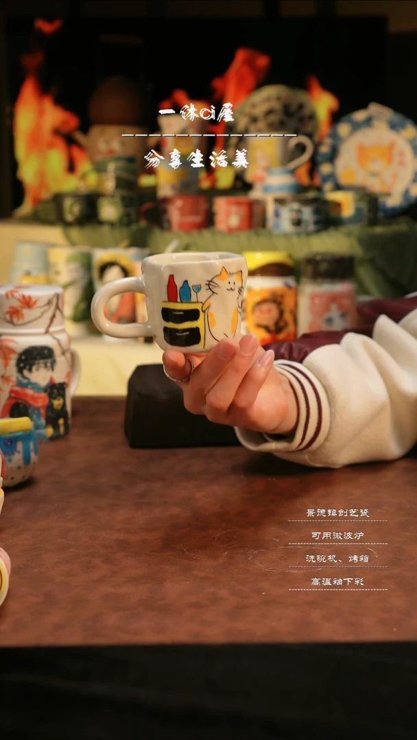 【闪购商品】摆件亲工手绘陶瓷-