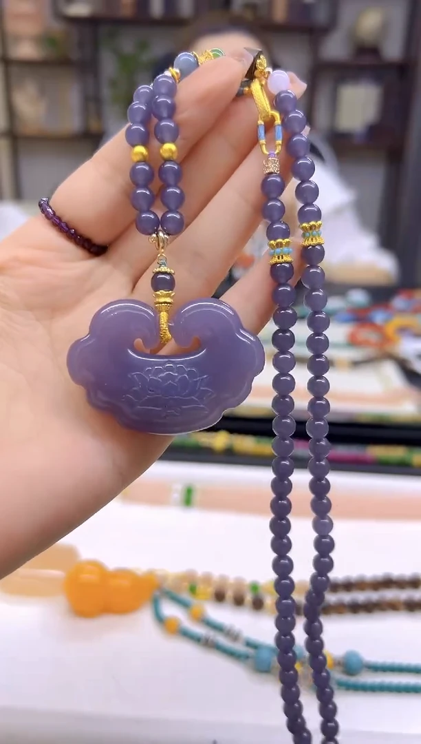 和田玉未镶嵌毛衣链DIY款M606