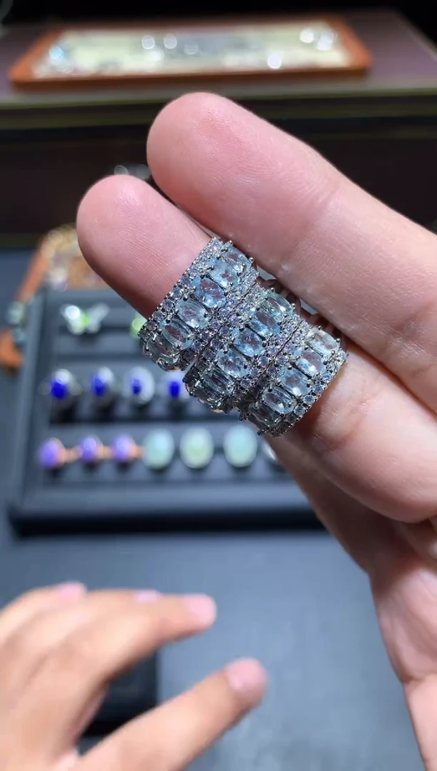 【闪购商品】海蓝宝石戒圈未镶嵌K20【多样性发其一】