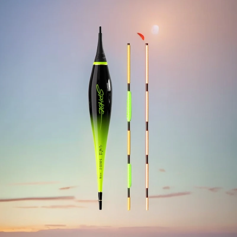 新款高灵敏日夜两用硬尾夜光浮漂咬钩变色醒目适用鲢鳙垂钓专用