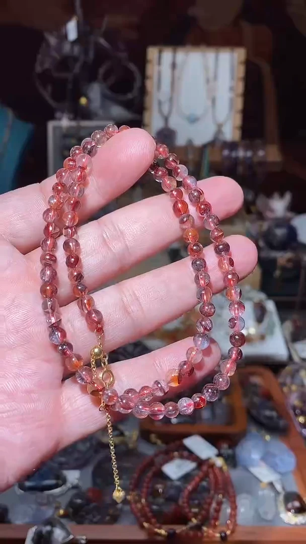 胶花锁骨链未镶嵌水晶多样性