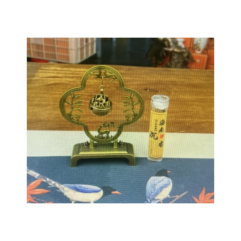 ZH1797-一鹿升连小祥云盘香炉+小祥云海南沉香