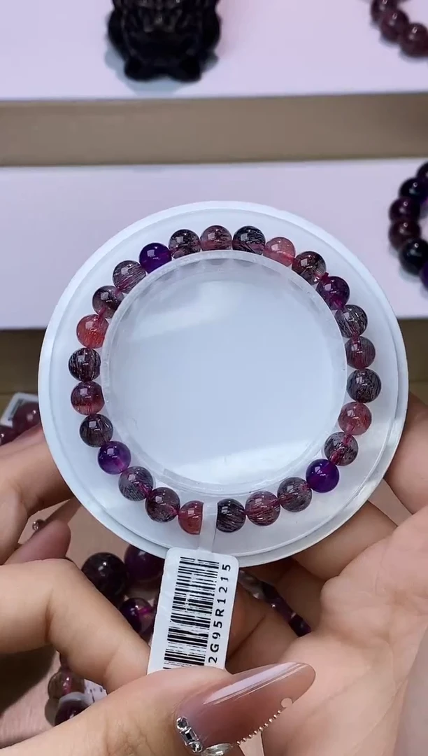 【闪购商品】水晶手链未镶嵌黑加仑超七单圈7m+