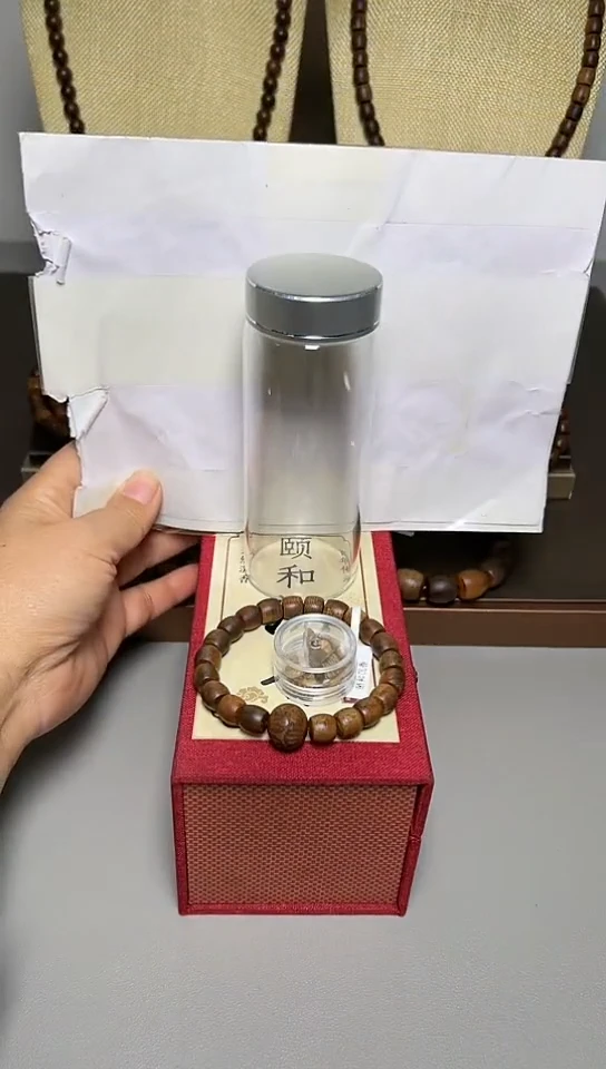 【闪购商品】沉香手串芽庄白棋0.9d桶珠单圈