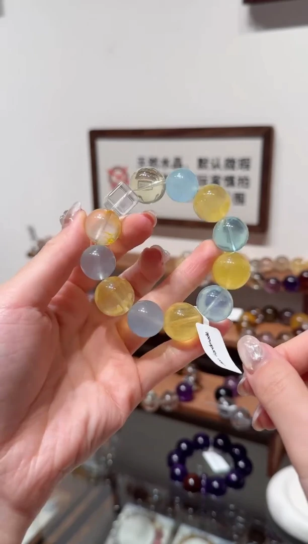 未镶嵌手串海蓝宝石）拍5单发一串 拍1单发单珠 多样性发货