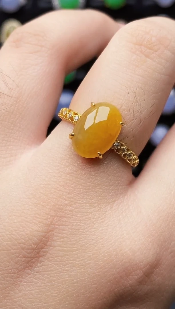 银S925镶嵌戒指翡翠1130