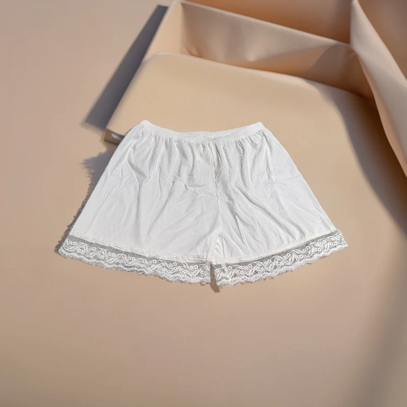 蕾丝边冰丝加肥加大安全裤