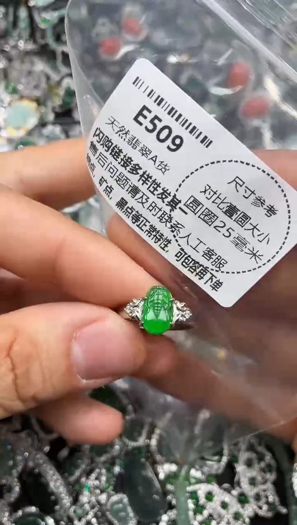 颈饰未镶嵌翡翠E509戒指