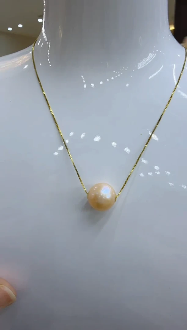 淡水珍珠未镶嵌颈饰【格格】羽皇金路路通珍珠吊坠