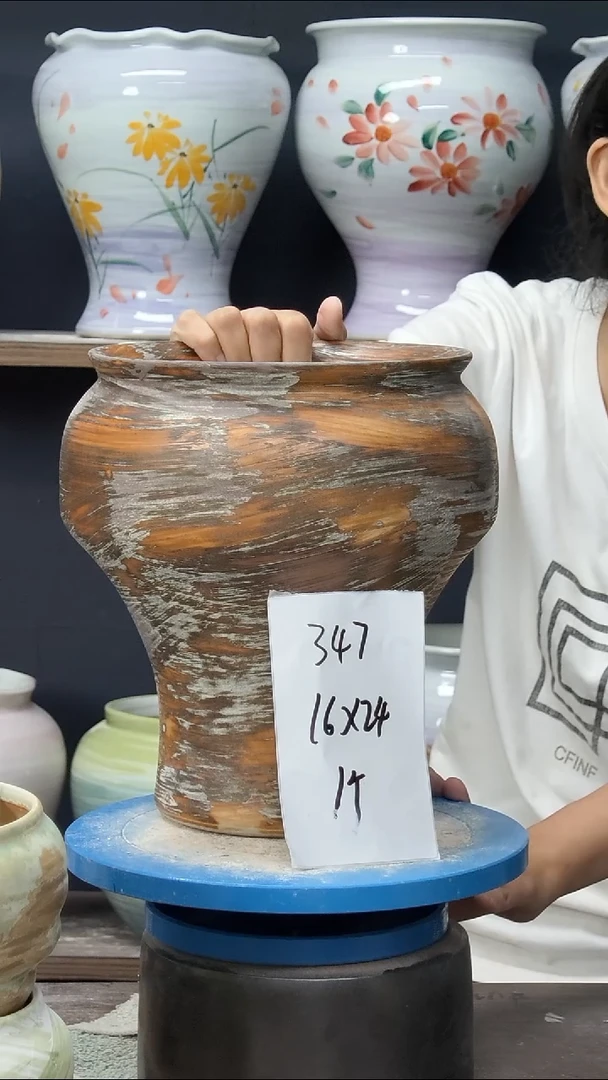景德镇花盆默认微瑕347