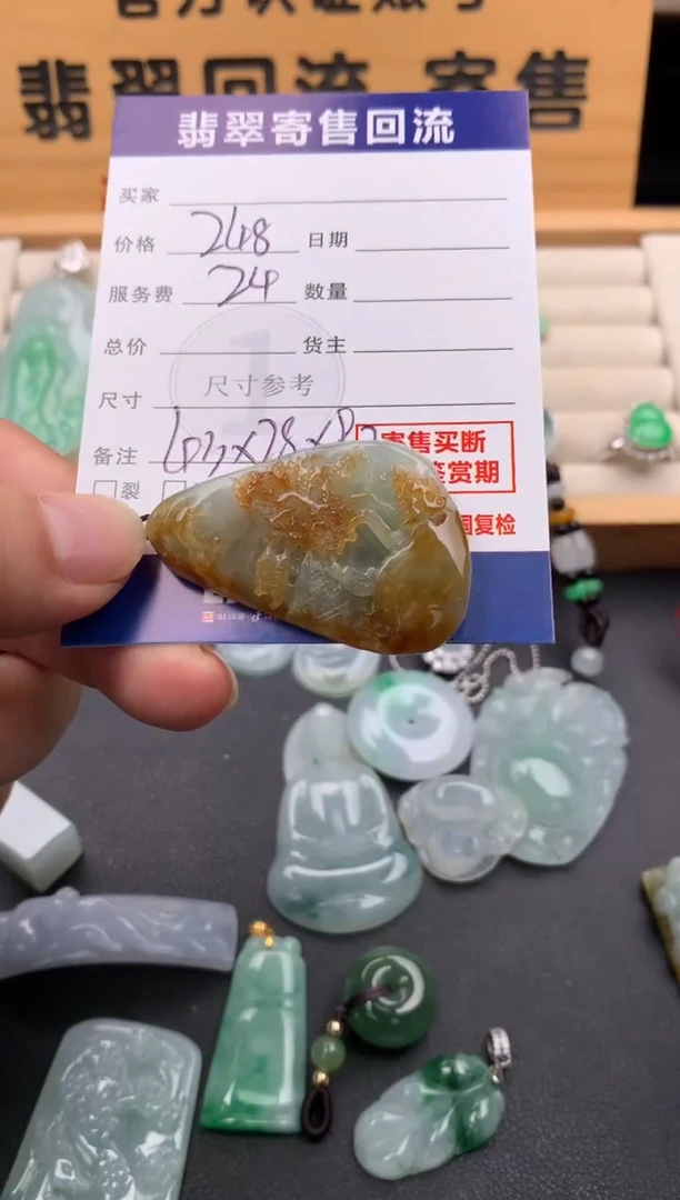 翡翠未镶嵌颈饰10143149