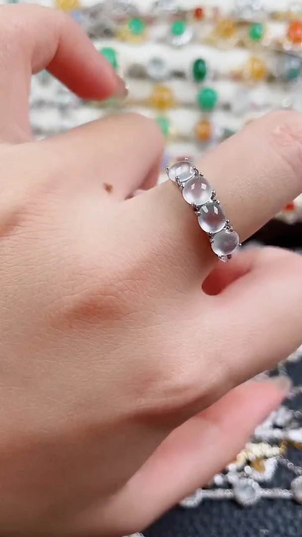 银S925镶嵌戒指翡翠99