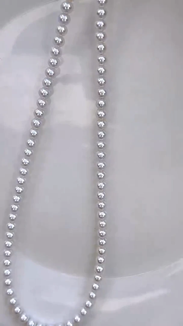 淡水珍珠14K金镶嵌项链5-6