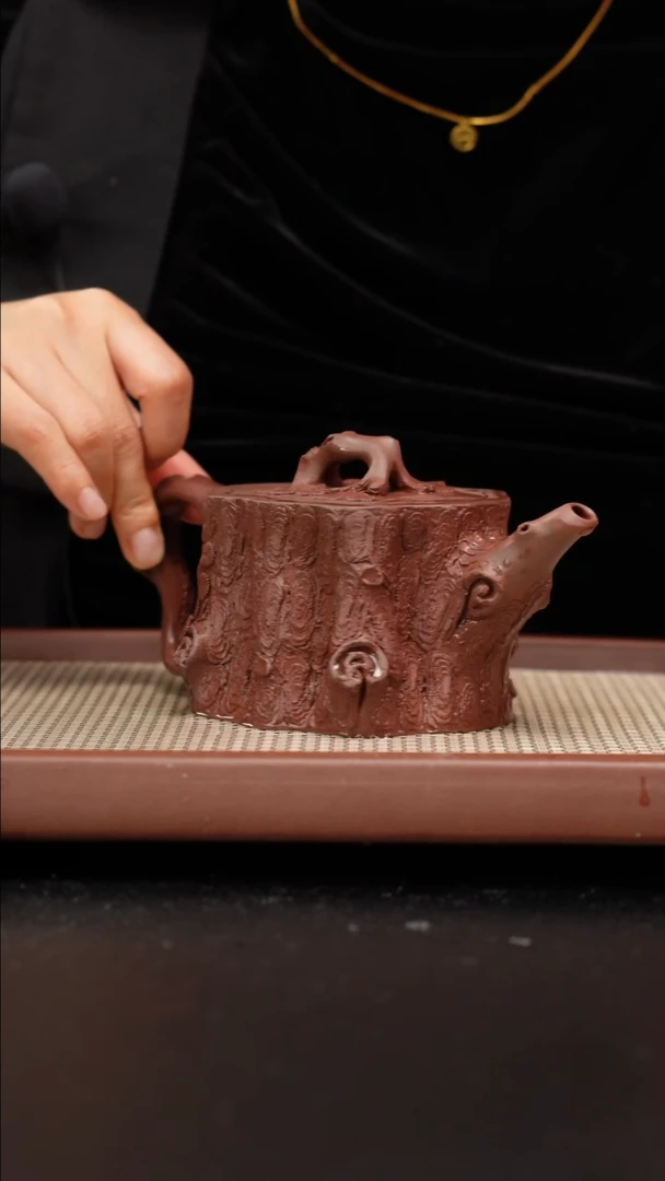 【闪购商品】紫砂茶壶全手工底曹清松桩全贴350