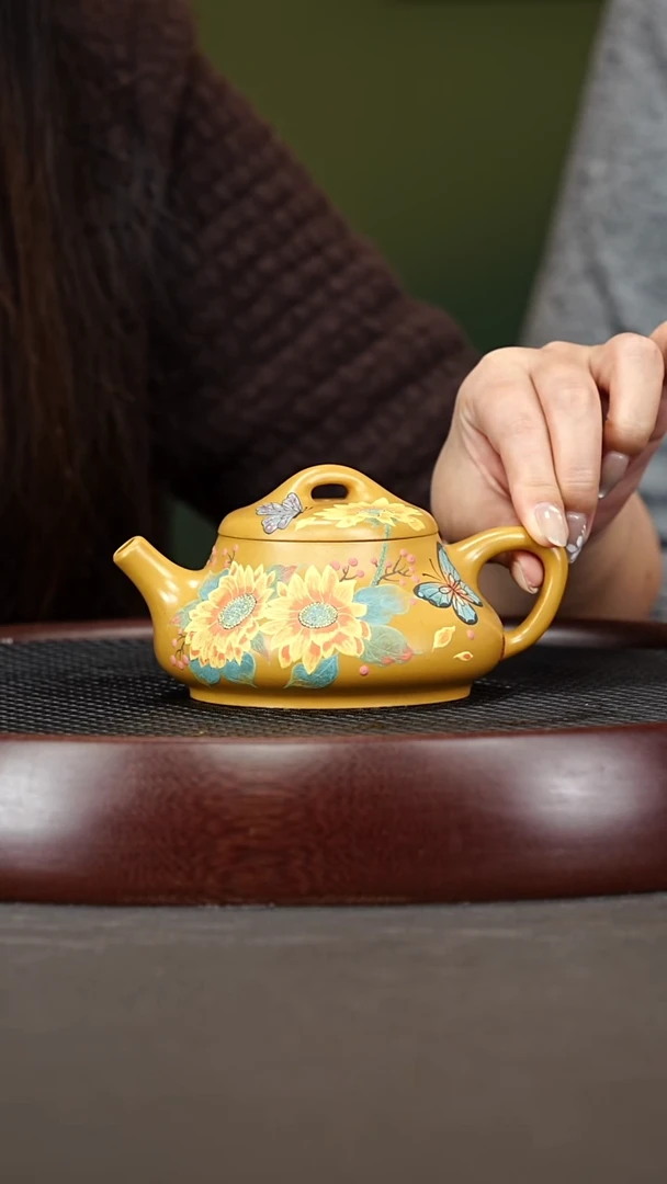 茶壶紫砂11YJB韵瓢 黄金朱泥250cc
