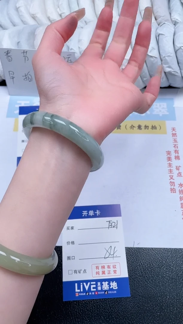 【闪购商品】石英质玉手镯未镶嵌T321-54