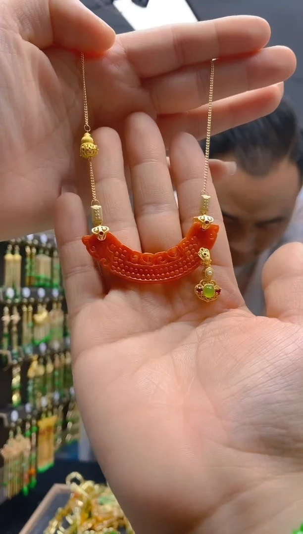 【闪购商品】翡翠耳饰合金0190翡翠锁骨链