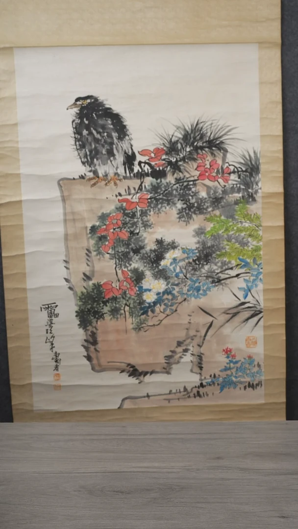 书法天*潘ts老师 老鹰 立轴