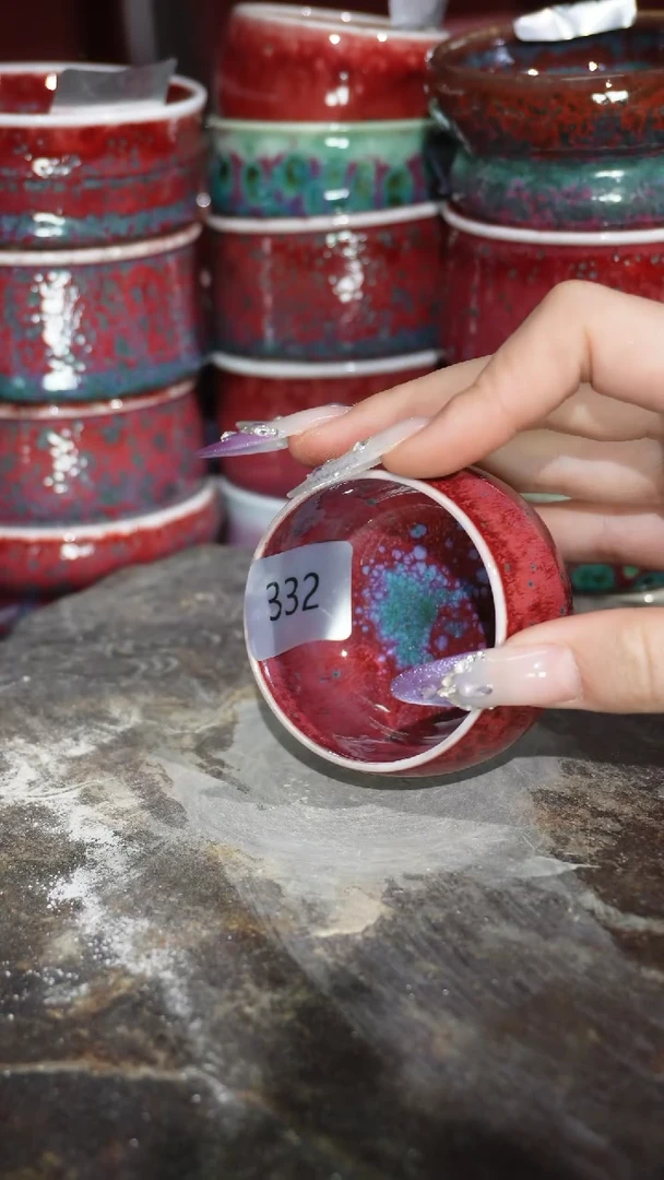 摆件陶精品窑变钧瓷茶器