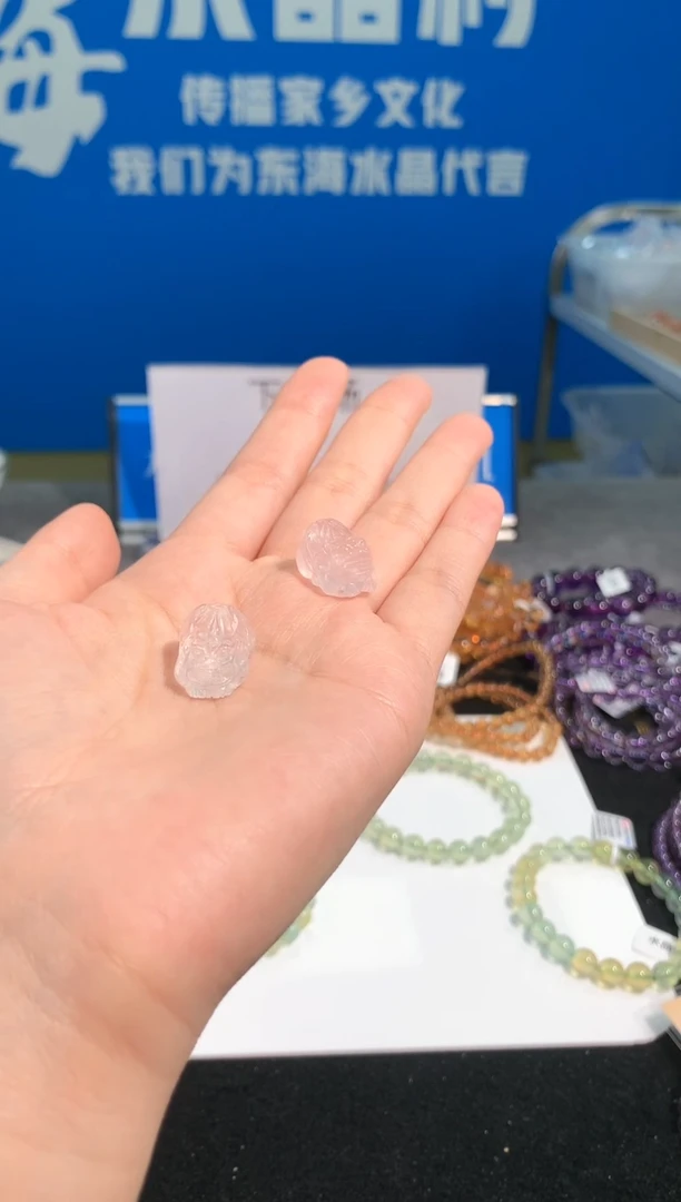 【闪购商品】水晶手链未镶嵌70号粉水晶貔貅配件