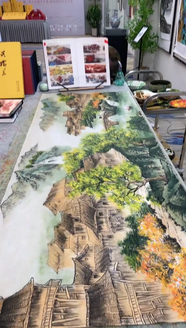 【闪购商品】国画吴-现场创作小六尺山水/无框/W