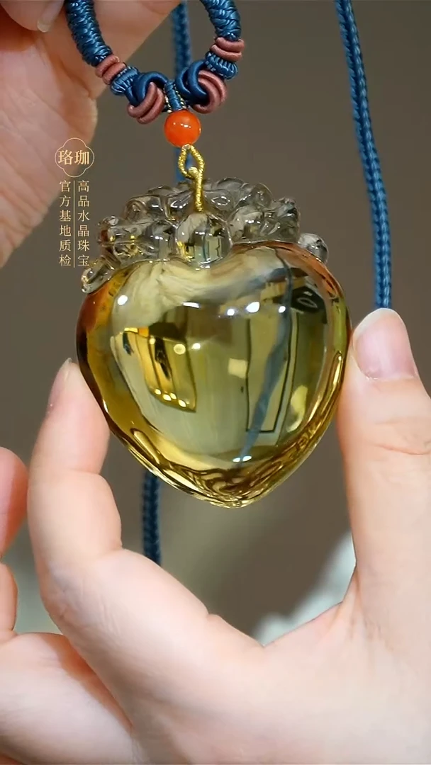 未镶嵌颈饰水晶黄水晶貔貅爱心手工绳项链