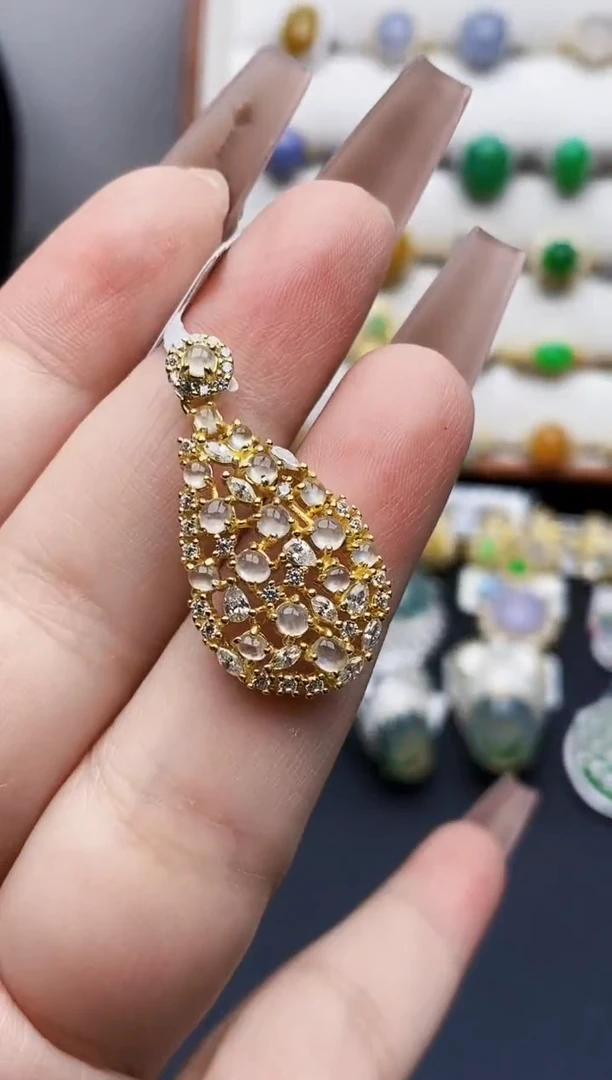 银S925镶嵌戒指翡翠0439