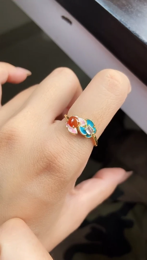 银S925镶嵌戒指翡翠12