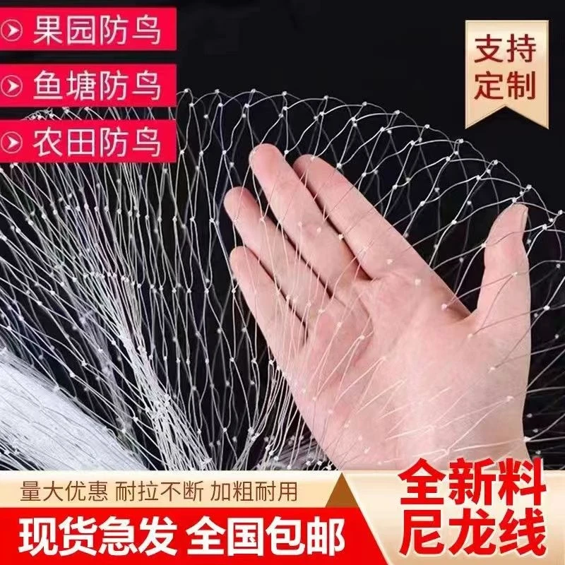 全新尼龙抗老化果园防护网草莓大棚防鸟网樱桃葡萄防鸟网鱼塘天网