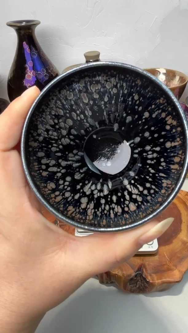 茶盏春申阁福利1只银滴敛口