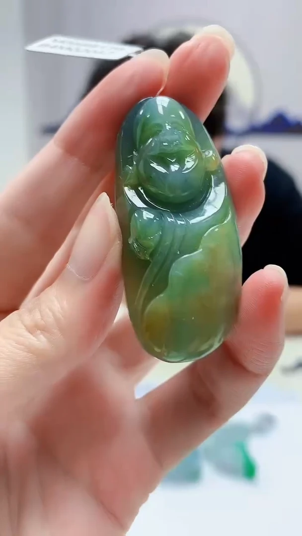 定制翡翠未镶嵌4688zm-毛货挂件92