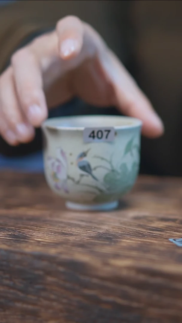 【闪购商品】407景德镇手绘花鸟单杯
