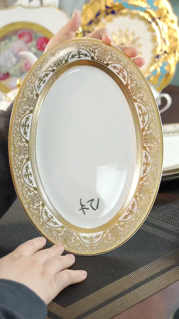 【闪购商品】瓷片12英寸鱼盘 尾单 福利价