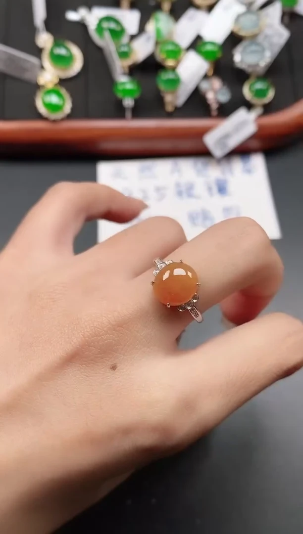 银S925镶嵌戒指翡翠11111