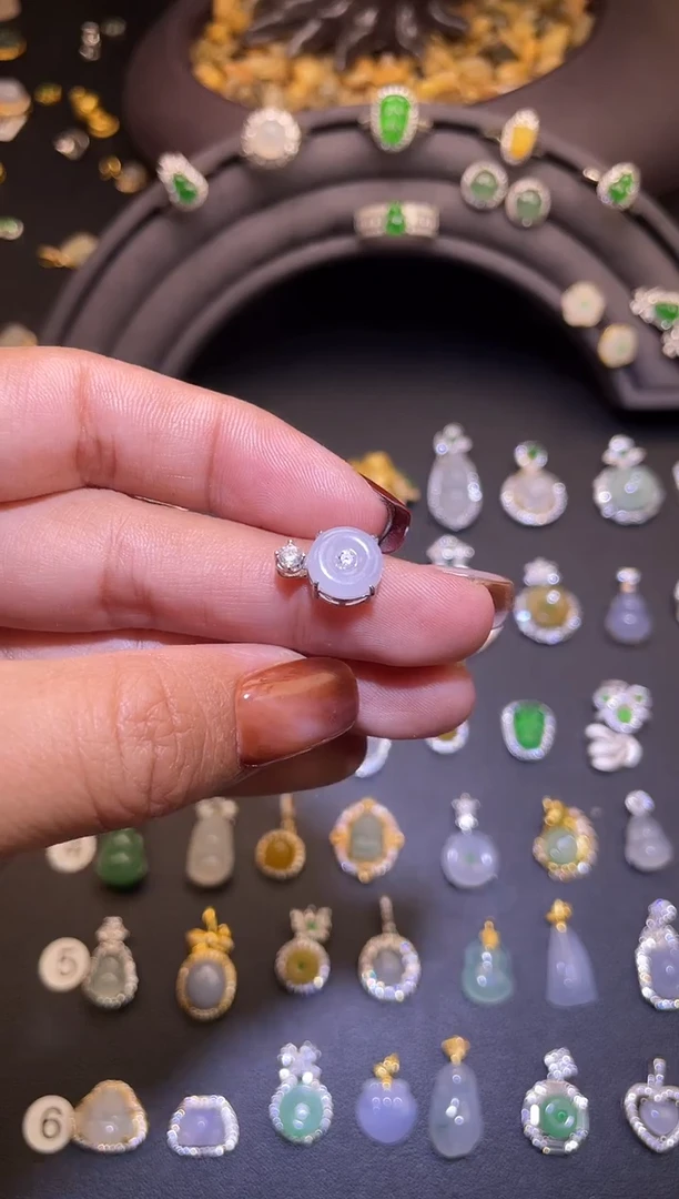 吊坠(不含链)银S925镶嵌翡翠1