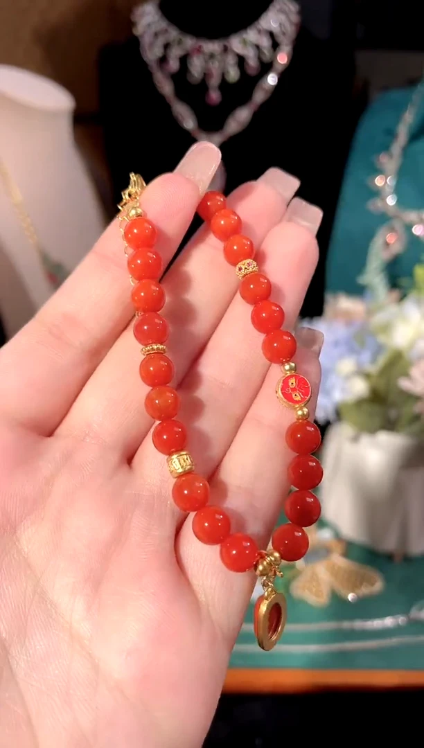 手链未镶嵌南红玛瑙手串