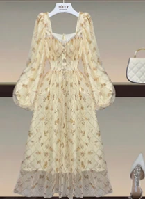 (孤品)  【连衣】夏季时尚英伦风收腰中长款短袖女士 JJN58032FS