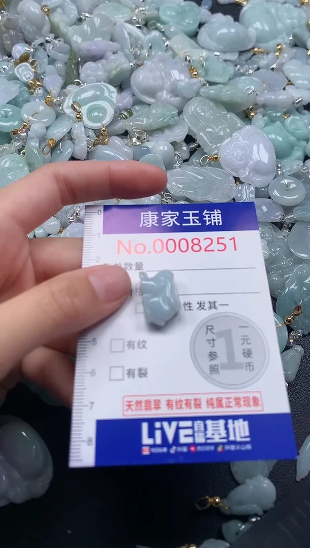 吊坠(不含链)未镶嵌翡翠8251