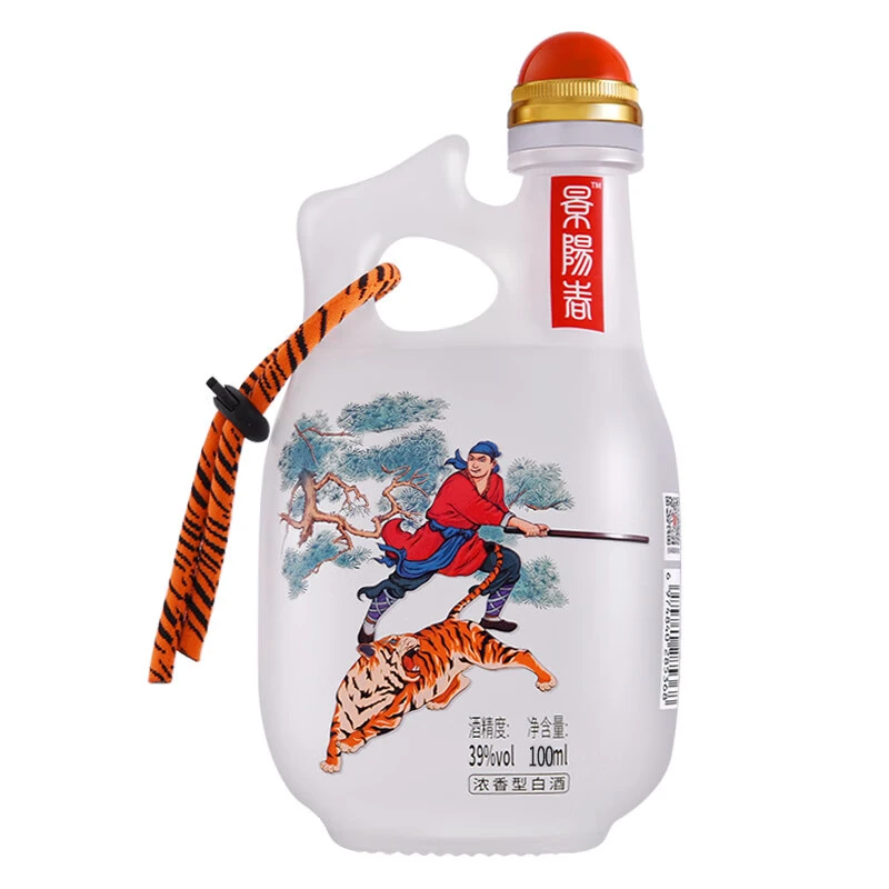 景芝景阳春活力虎小酒39度浓香型白酒100ml39度100ml