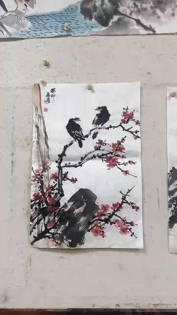 【闪购商品】国画高勇利老师四尺三开花鸟画