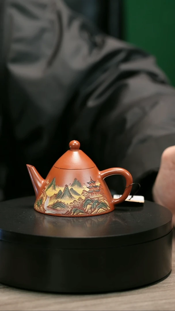 茶壶紫砂蔡**MH2216赵翠红彩绘翁帽