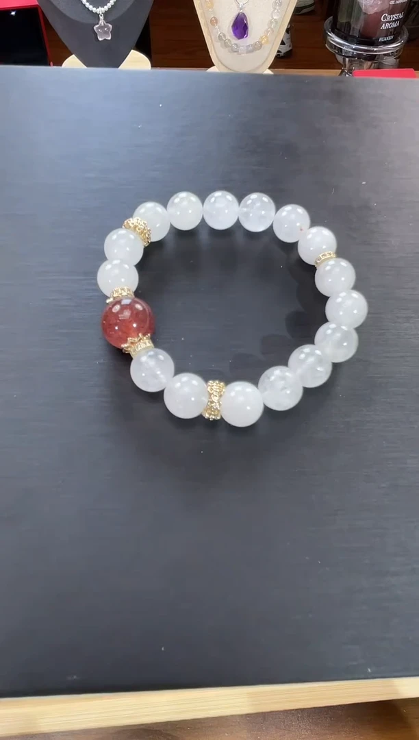 未镶嵌手串水晶天然白水晶白幽灵手串