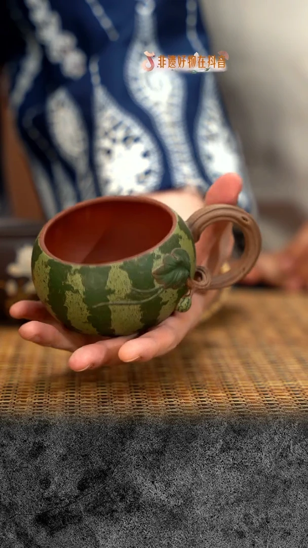 茶壶紫砂紫砂 宜兴紫砂 ZY   西瓜 把杯